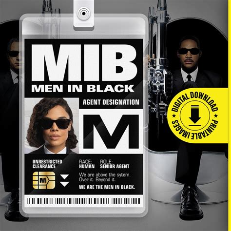 Men in Black ID Template