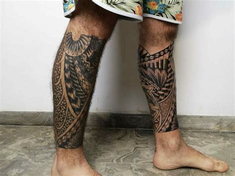 men leg tattoo placement