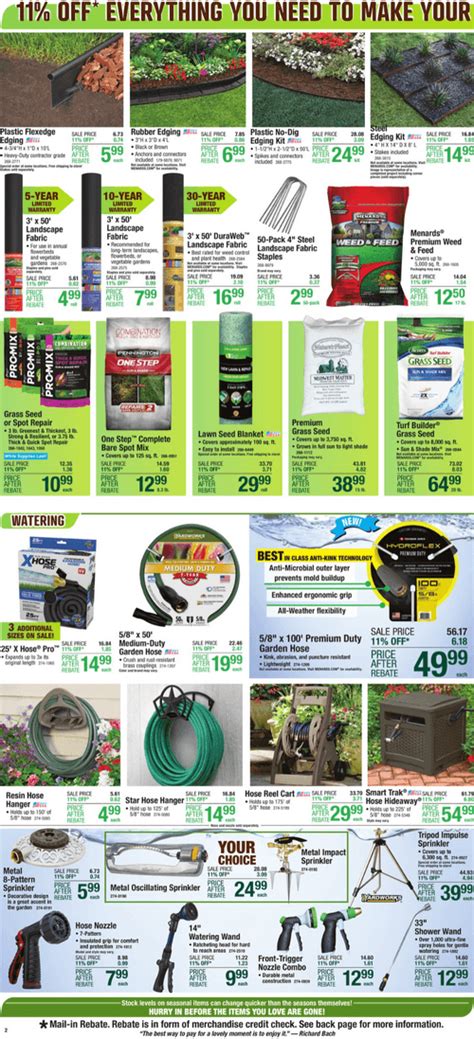 Menards gardening supplies