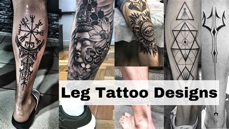 Mens Leg Tattoo Designs for Beginners