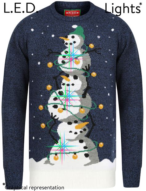 Men's Light-Up Snowman Sweater