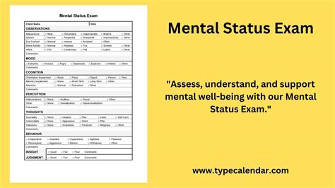 Mental status examination in a psychiatric H&P template