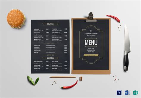 Menu boards with PowerPoint templates