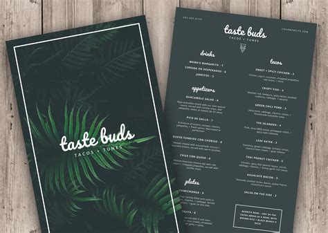 Menu design inspiration for bars