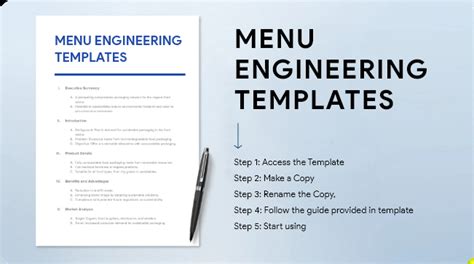 Menu Engineering Template