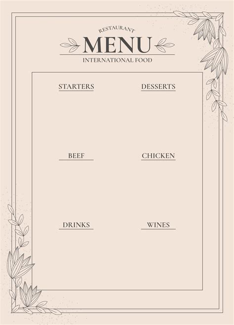 Menu Template 6