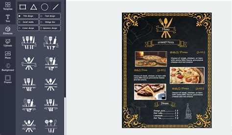 Menu Template MenuMaker Example