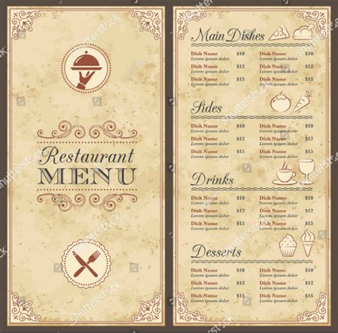 Menu Template Template.net Example