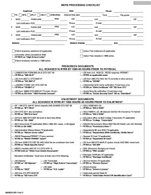 MEPS Preparation Checklist 6