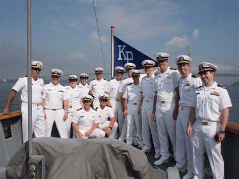 Midshipmen participating in a maritime exercise