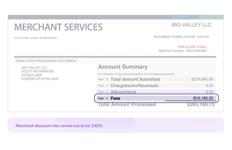 Merchant Statement Example 5