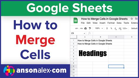 Merging cells using the merge tool