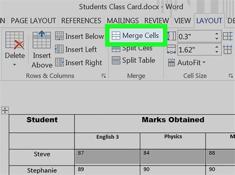 Merging Columns Example 10