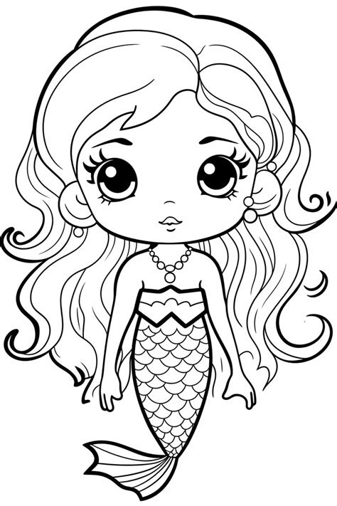 Mermaid Coloring Pages For Kids Free