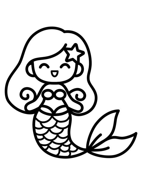 Mermaid Coloring Pages For Kids