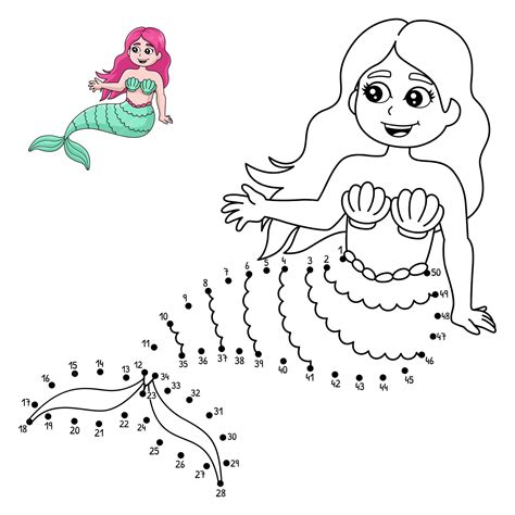 Mermaid Dot to Dot