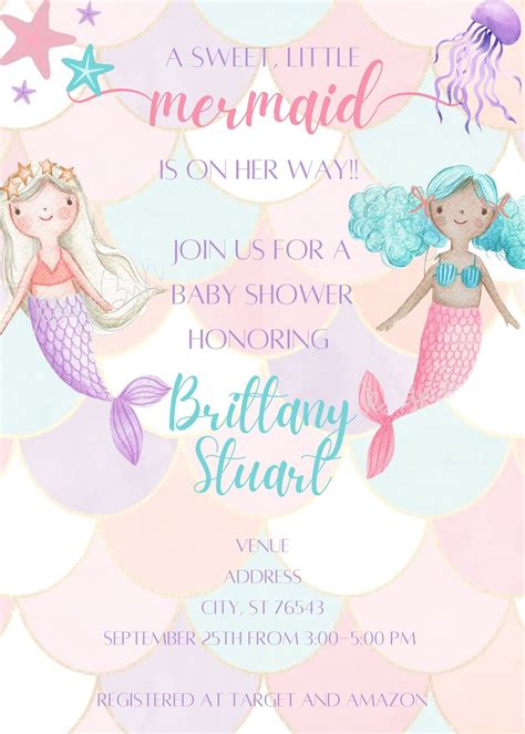 Mermaid Invitation Template