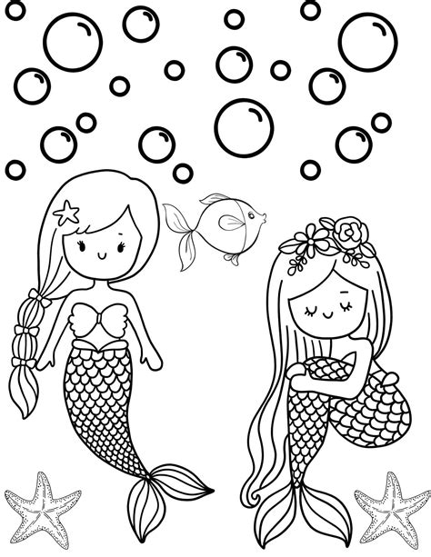 Mermaid Princess Coloring Page 4