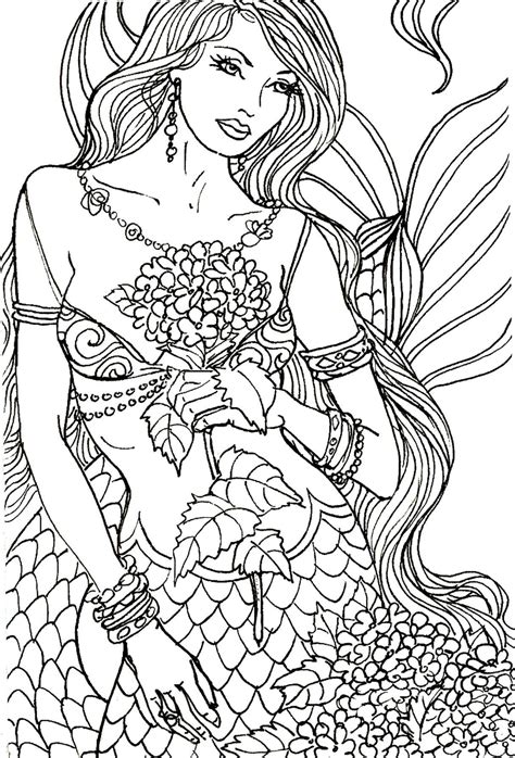 Mermaid Scene Coloring Pages