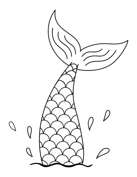 Mermaid Tail Coloring Pages For Kids