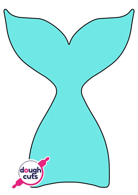 Mermaid tail template printable design for kids