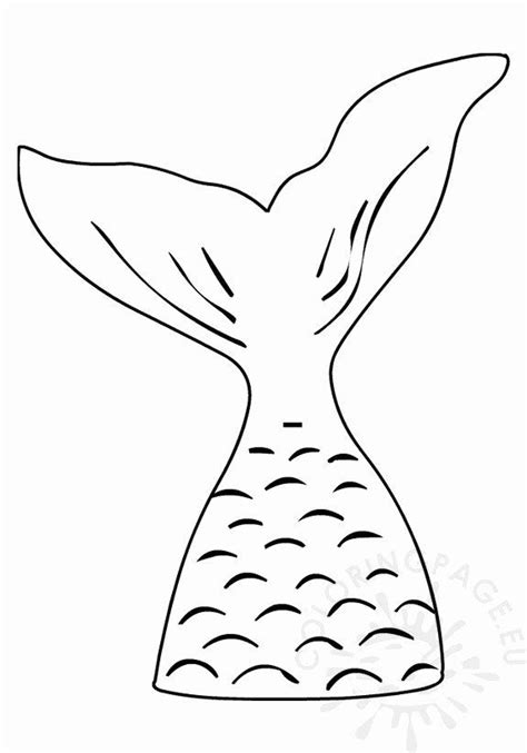 Mermaid tail template printable design for kids