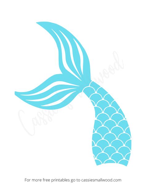 Mermaid tail template printable design kids' craft ideas