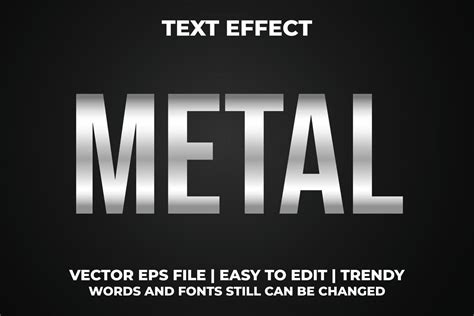 Metallic Text Effect Template