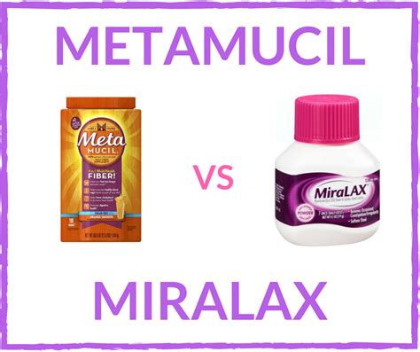 Metamucil vs Miralax Comparison