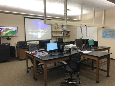 Meteorologist conducting research in a laboratory