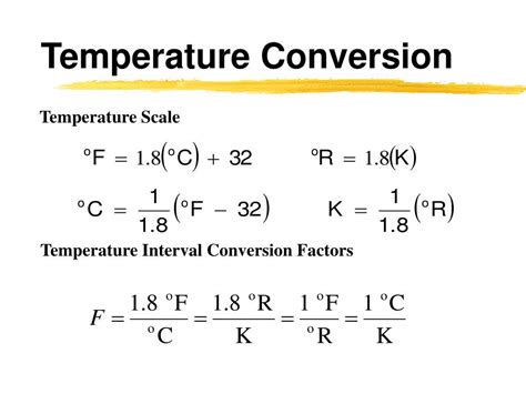 Method 1: Temperature Conversion Formula