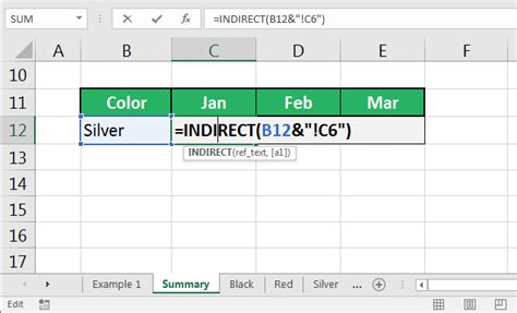 Method 1: Using INDIRECT Function