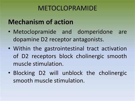 Metoclopramide mechanism of action