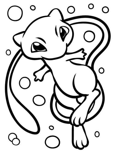 Mew Coloring Page for Kids