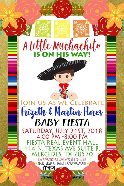 Mexican Baby Shower Invitation Templates