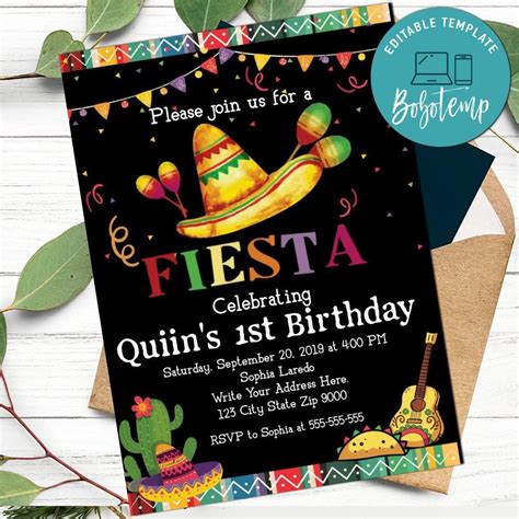 Mexican Birthday Party Invitation Template