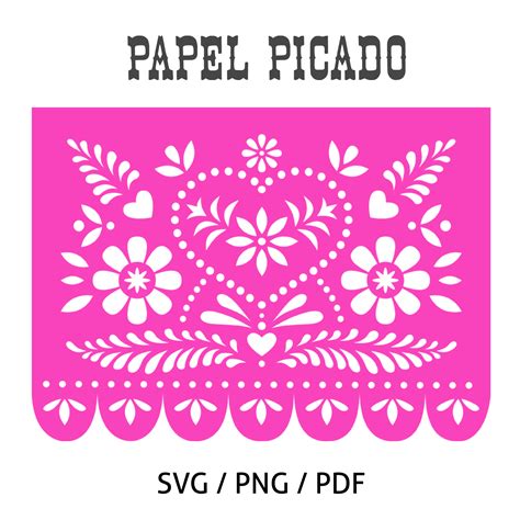 Mexican Papel Picado Template 3