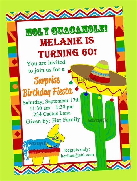 Mexican Party Invitation Ideas for Adults