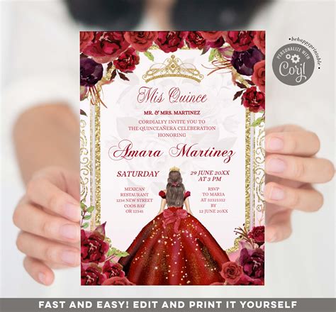 Mexican Quinceañera Invitation Templates