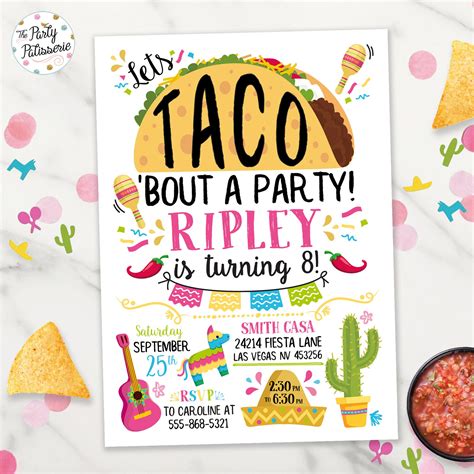 Mexican Taco Party Invitation Templates