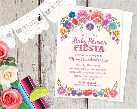 Mexican themed baby shower invitations gallery