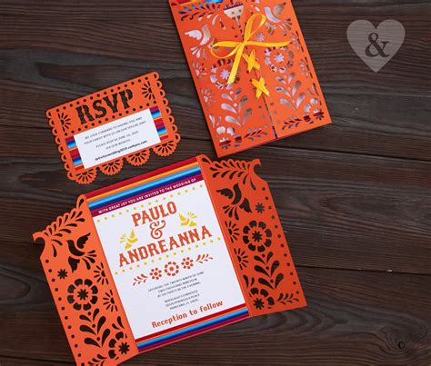 Mexican themed wedding invitations gallery