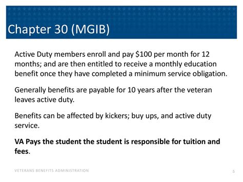 MGIB-SR Education Benefits