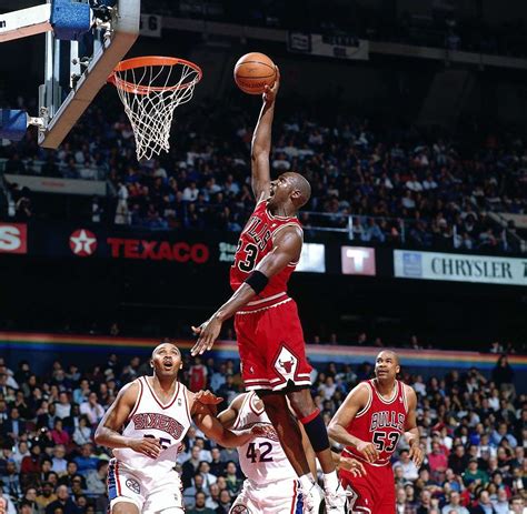 Michael Jordan with ball in game