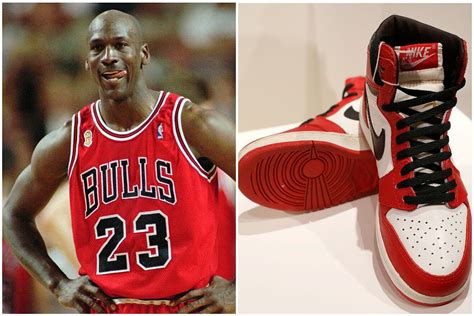 Michael Jordan with shoes