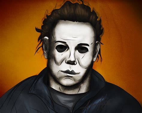 Michael Myers portrait stencil