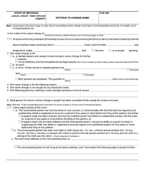 Michigan divorce forms