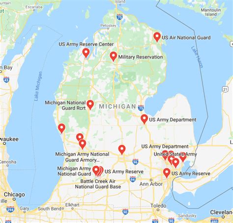 Michigan Military Base Map