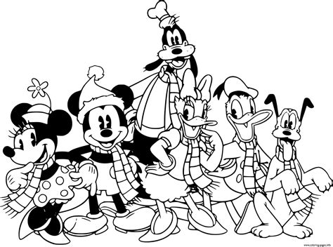 Mickey Mouse and friends coloring page