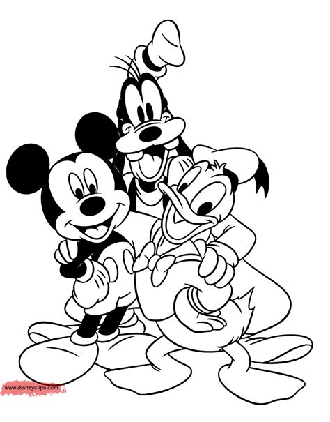 Mickey and Goofy coloring page